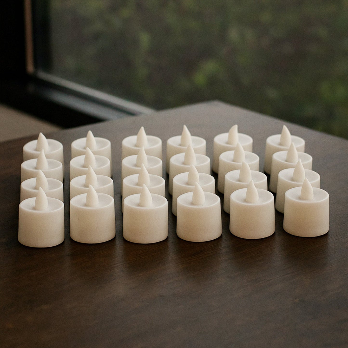 Flameless & Smokeless Plastic Decorative Candles - Led Tea Light Candle For Home Decoration (Pack Of 24)