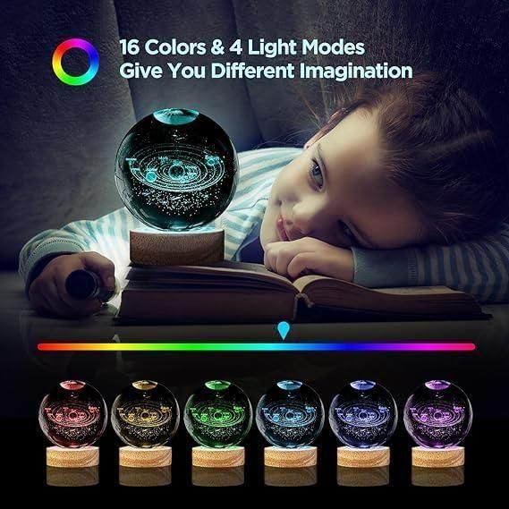 3D Crystal Ball Lamp | Home Decor | Gifting | Beautiful Design