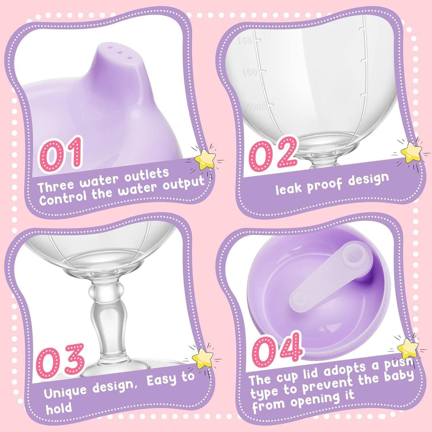 Baby Sippy Plastic Cup for Toddlers & Kids