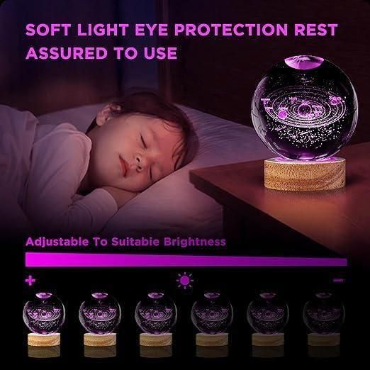 3D Crystal Ball Lamp | Home Decor | Gifting | Beautiful Design