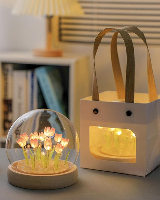 Round Tulip Decoration Light for Home and Ofiice Touch Type